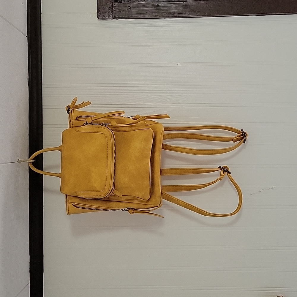 Tillys Mustard yellow mini backpack